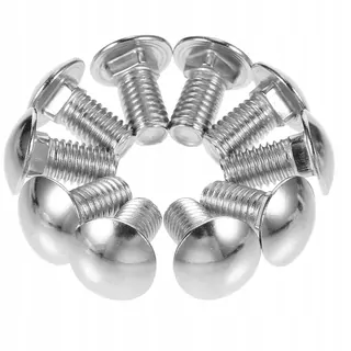 Skrutky, šróby - 1 sada 10ks Stainless Steel Round Domed Square-Nec