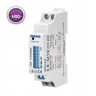 1-fázový elektromer, 40 A, MID, s