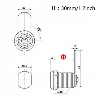 [] 1 ks. 16/20/25/30 mm zámok a kľúče