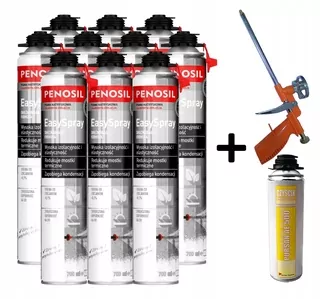 Montážna pena PUR - 10xpianapur sprej izolačné + pištole + clean