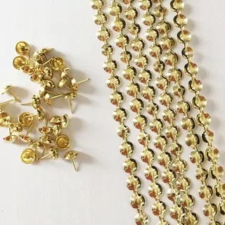 Skrutky, šróby  - [11mm gold 5m] čalúnenie klinec páska,