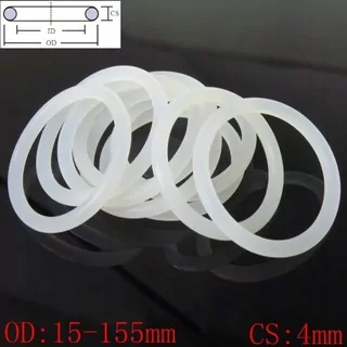 [125 mm x 4 mm 1 kus] Biela silikónová guma pre