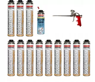 Lepidlo - 12x GLUE SOUDAL SOUDATHERM + CLEAN + GUN