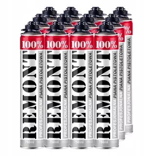 Montážna pena PUR - 12x montážnou penou 750ml nízkotlakové pištole