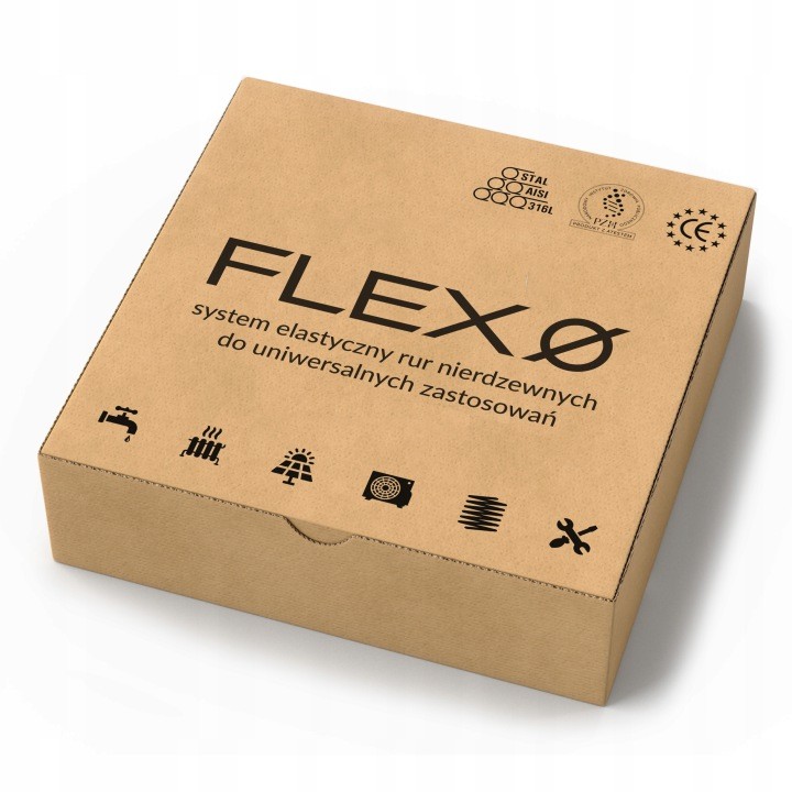 Súprava FLEXO BOX DN12, 1/2 palca, nerezová rúra 10 m