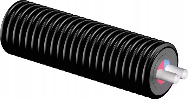 Predizolovaná dvojitá rúra Uponor Ecoflex Varia Twin 2 × 32 × 2,9/140 mm, 1 m
