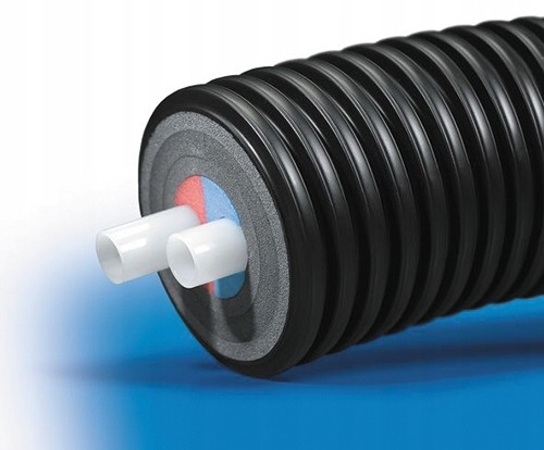 Predizolovaná dvojitá rúra Uponor Ecoflex Varia Twin 2 × 32 × 2,9/140 mm, 1 m