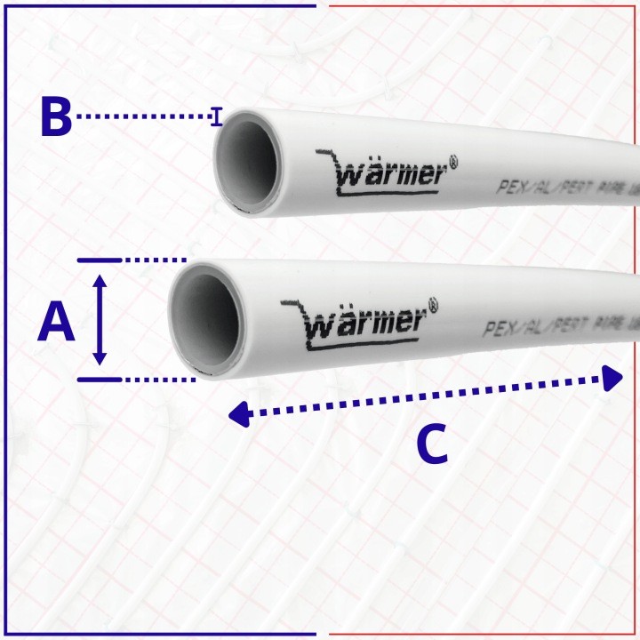 Rúra Warmer PEX/Al/PE 16 × 2 mm na podlahové kúrenie, 200 m
