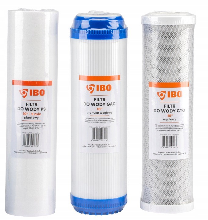 Trojstupňový filter na vodu IBO 1″ s tromi vložkami