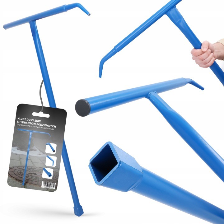 Oceľový kľúč TRCR na vodovodné uzávery a podzemné hydranty, dĺžka 1070 mm