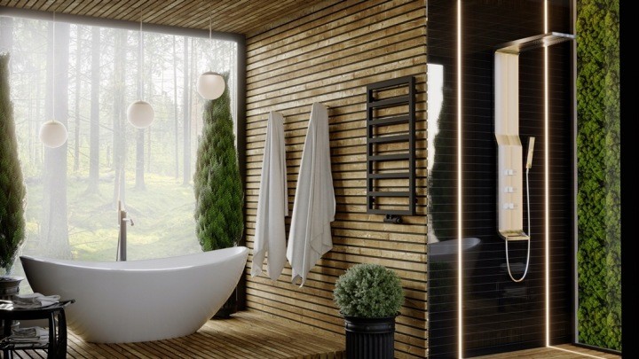 Maskovací systém Luxrad na jednu rúru PEX, čierny mat RAL 9005