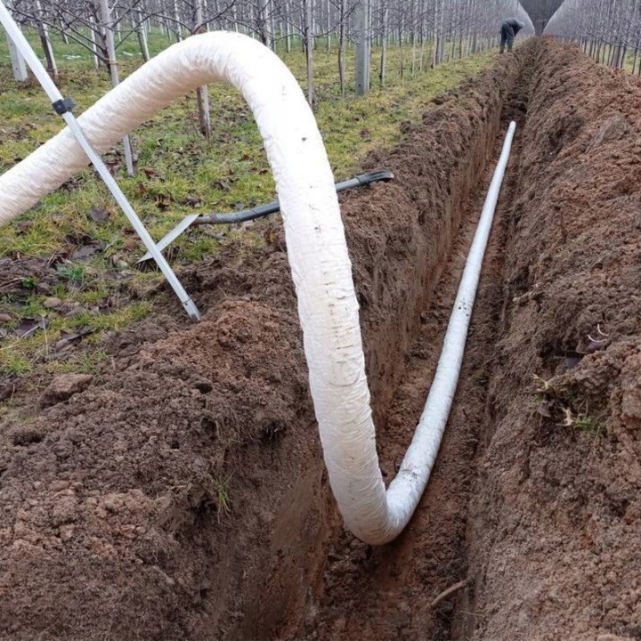 Perforovaná drenážna rúra PVC-U s geotextíliou 100 mm, 25 m