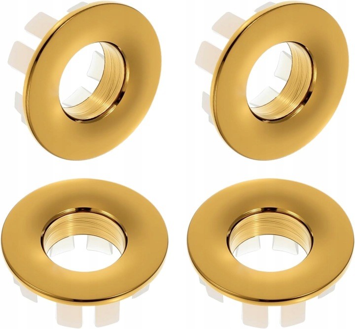 Zlaté kryty prepadu umývadla pre otvor 11–13 mm, 4 ks