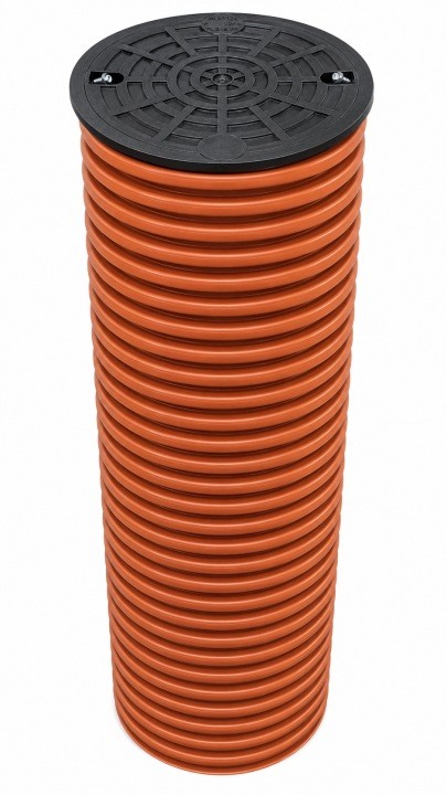 Drenážna revízna šachta 315 mm s poklopom, PP rúra dlhá 100 cm