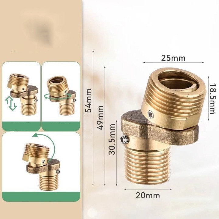 Uhlové adaptéry sprchovej batérie Goaduoynt, 2 ks, dĺžka 5,4 cm