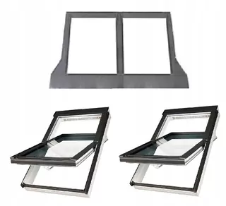 Strešné okno - 2 WINDOW FAKRO PTP U5 + 66x118 kola. B2 / 1 EHV-AT
