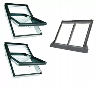 Strešné okno - 2 Strešné okná s komplexným golier 78x140 PVC