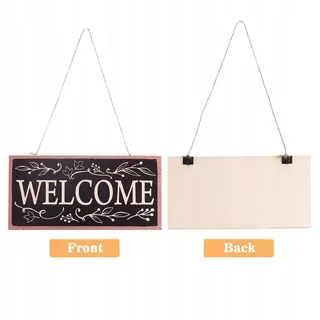 Poštová schránka - 2ks Welcome Board drevené dvere Prívesok pre