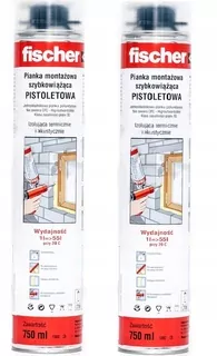 Montážna pena PUR - 2x Fischer pena Montážna pištole leto 750