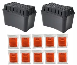 2x pohlcovač vlhkosti + kartuše Humilux - 10x 250g
