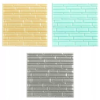 3 ks Samolepiace nástenné samolepky 3D tehly tapety s PE penou Panel