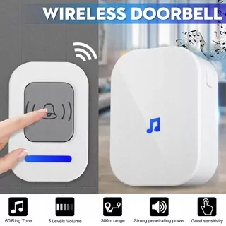 Zvonček - 300 m 100 dB Wireless zvonenie 60 Song Chime 5 P