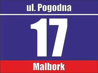 Adresná tabuľa s číslom domu - 30cm x 20cm dibond