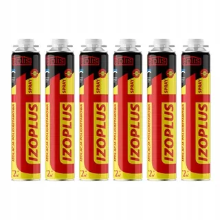 Montážna pena PUR - 6x ISOPLUS sprej izolačné PUR 900ml V pena