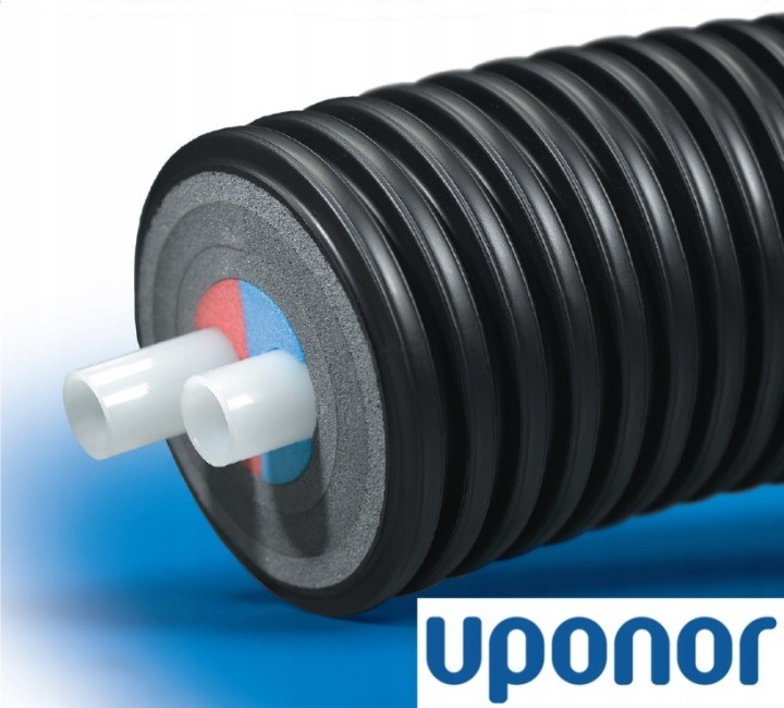 Predizolovaná dvojitá rúra Uponor Ecoflex Varia Twin 2 × 25 × 2,3/140 mm, 1 m