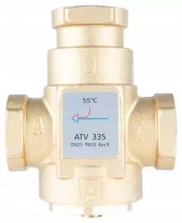 Teplotný ventil ATV 335, DN25, Rp1", 55°C, Kvs 9 m3/h
