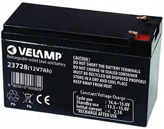 Batéria VELAMP 23728 12 V 7Ah ideálna pri výpadkoch napájania pre udržanie prevádzky