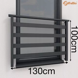 ALU BASIC Balkón francúzska 130cm Balustráda RAL