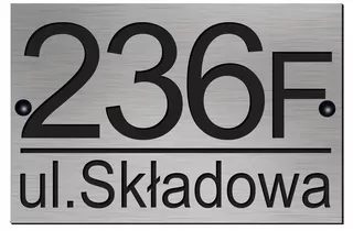 Adresná tabuľka s číslom domu NUMER DOMU 3D