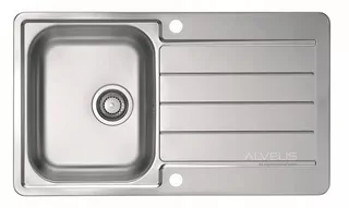 Alveus Oceľový drez 860 × 500 Line Maxim 20 satén 1085945
