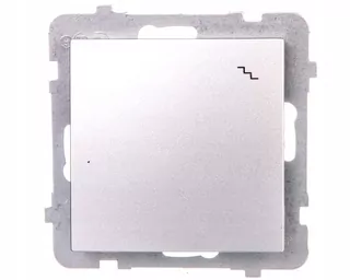 AS Schodiskový spínač strieborný ŁP-3 g/m/18