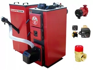 Najlepší oceľový kotol na drevo, eko-uhlie, pelety 24 kW