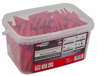 AWTOOLS Systém na vyrovnávanie dlaždíc 6-17mm kliny 150 ks
