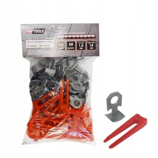 AWTOOLS Systém na vyrovnávanie dlaždíc 7-15mm / Štartovacia sada / 50ks + +50ks