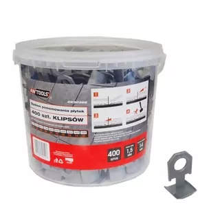AWTOOLS Systém na vyrovnávanie dlaždíc 7mm-15mm / 400ks (Klip 1,5mm)