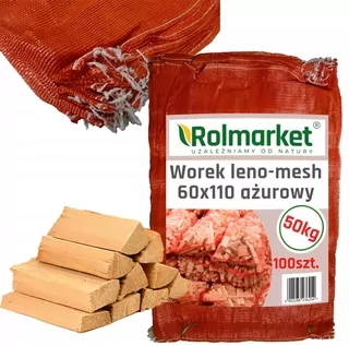 ➡️ Otvorené vrecia LENO MESH oranžové 50kg 60 × 110cm 100 ks.