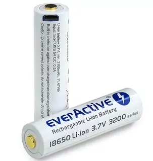 Nabíjateľná batéria 18650 everActive Li-ion 3200 mAh s micro USB konektorom