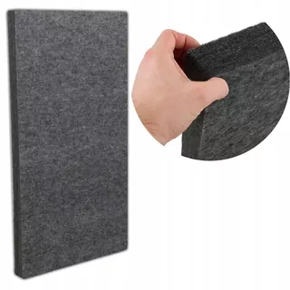 Čierny akustický štúdiový nástenný panel, akustické zlepšenie, 50 × 500 × 1000mm
