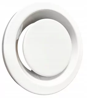 AVE 125 WHITE difúzor odpadového vzduchu plochý difúzor odpadového vzduchu s rámom