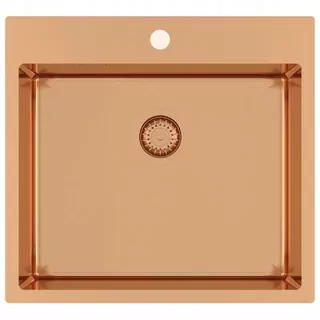 Sensačný drez značky AQUASANITA model Aira AIR100N-C Copper so šírkou 55 cm.