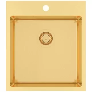 Sensačný drez značky AQUASANITA model AIRA AIR100X-G Gold so šírkou 45 cm.