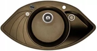 Zapustený drez značky Aquasanita PAPILLON SCP151-301AW Mosadz
