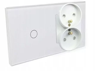Dotykový spínač B-LINE séria Prestige s elektrickou zásuvkou