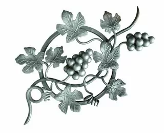B5 Falšované prvky Rosette Rosette Grapes Ornament