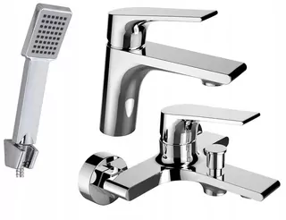 Vodovodná batéria set - Bath Basin Plato Cubic + sprcha