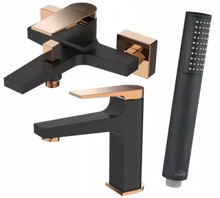 Vaňová batéria - Kúpeľňa Basin Black / Gold